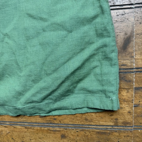 Forever 21  Green Linen Blend‎ Square Neck Mini Dress Womens Medium - Picture 4 of 5